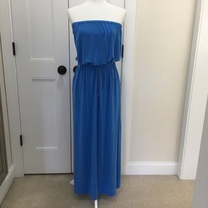J. Crew Amie Maxidress Blue sz small strapless B
